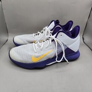Nike LeBron Witness 4 Lakers  BV7427-100 Men's Shoes Size 13 White Purple